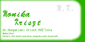 monika kriszt business card